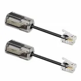 2Pcs Telephone Cord Detangler, Anti-Tangle Telephone Handset Cable 360 Degree Rotating Landline Swivel Cord Untangler