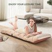 Floor Sofa Bed Couch Chair Single Chaise Lounge Recliner Ground Seat Lounger Sleeping Bedroom Furniture Adjustable Folding Modern Comfortable Pillow