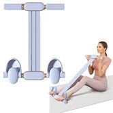 Foot Pedal Resistance Band 3-Lvl Adjustable Multifunction Tension Rope Solid Latex Tension Band Stirrup Puller for Slimming,Stretching,Blue