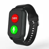 Fall Detection Smart Watch for Seniors Fall Alert Watch with GPS Track SOS Monitor Long Lasting Battery for Android iOS Black