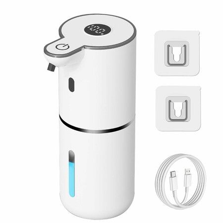 Automatic Liquid Soap Dispenser Touchless,USB Rechargeable Smart Hand Soap Dispenser,6-Level Adjustable,12.8oz/380mL