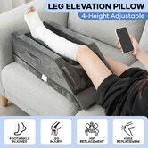 Adjustable Leg Pillow Wedge Knee Foot Rest Elevation Cooling Memory Foam Ergonomic Support Contour Cushion Bed Sofa Sleeping Lounging Raiser Pads