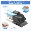 Adjustable Leg Pillow Wedge Knee Foot Rest Elevation Cooling Memory Foam Ergonomic Support Contour Cushion Bed Sofa Sleeping Lounging Raiser Pads