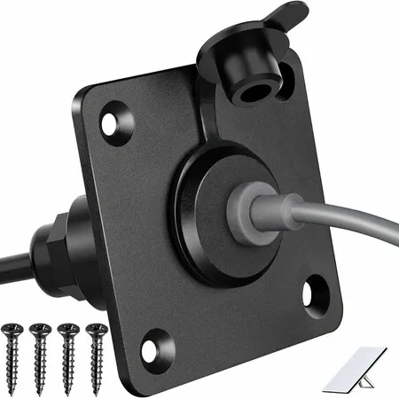 Waterproof Wall Socket Passthrough for Starlink Mini, Aluminum DC 5.5 x 2.1 Female Power Connector Outlet/Port, Perfect for RV Campervan