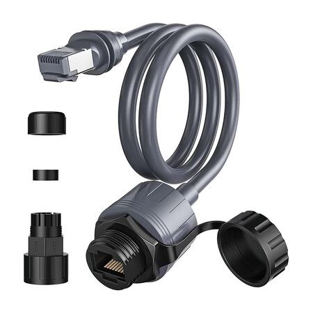 Starlink Ethernet Adapter Gen 3/Mini, Starlink Mini Cable Extension to RJ45 Female Connector Waterproof Compatible with Starlink Dish/V3 Router