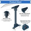Starlink Gen 3 Mount Adapter Aluminum Alloy, 15.7 inch Heavy Duty Steel Pivot Pole Pipe with Adjustable Base Mount Kit Compatible for Roof
