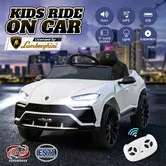 Electric Car Ride On Vehicle Toy Kids Childrens Off Road Truck Suspension Parental Remote Control Lamborghini Urus Licensed USB MP3 Lights 12V Battery