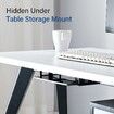 Under Desk Laptop Storage Mount, Metal Under Desk Device Holder, for Devices Up to 1.37 inch Thick, MacBook, Mini, Keyboard, Router, Black