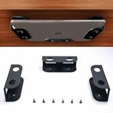 Under Desk Laptop Storage Mount, Metal Under Desk Device Holder, for Devices Up to 1.37 inch Thick, MacBook, Mini, Keyboard, Router, Black