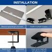 Under Desk Laptop Storage Mount, Metal Under Desk Device Holder, for Devices Up to 1.37 inch Thick, MacBook, Mini, Keyboard, Router, Black
