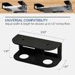 Under Desk Laptop Storage Mount, Metal Under Desk Device Holder, for Devices Up to 1.37 inch Thick, MacBook, Mini, Keyboard, Router, Black