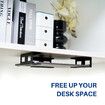 Under Desk Laptop Storage Mount, Metal Under Desk Device Holder, for Devices Up to 1.37 inch Thick, MacBook, Mini, Keyboard, Router, Black