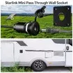 Waterproof Wall Socket for Starlink Mini,DC Female Aluminum Power Connector Port Perfect for RV,Campervan,Caravan