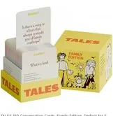 TALES Family Edition 150 Conversation Cards Family Game Night Adults Teens Kids Family Dinners Gatherings Meaningful Connections Christmas Gift COL Multi
