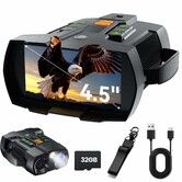 4K Night Vision Goggles,4.5In HD Large Screen Digital Night Vision Device with 5000mAh Battery - Outdoor Exploration & Camping Gear Gifts for Men Husband