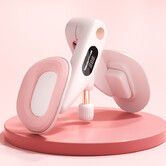 Inner Thigh Exerciser with LED Display,Adjustable Inner Thigh Exerciser,Pelvic Floor Muscle Trainer,Hip Trainer for Women Postpartum Recovery Pink