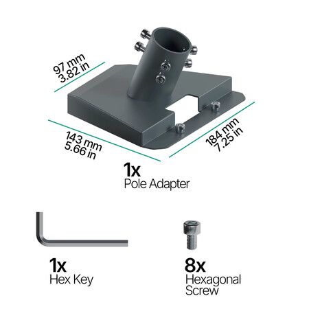 Stainless Steel Bracket Mount Adapter For Starlink Gen 3 Easy Installation Fits 28-54mm Masts