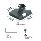 Stainless Steel Bracket Mount Adapter For Starlink Gen 3 Easy Installation Fits 28-54mm Masts