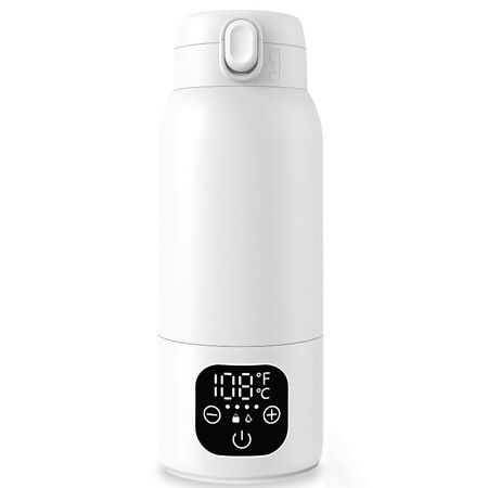 Portable Milk Warmer for Travel,Formula Container to Go 17oz Bottle Warmer with 11000mAh Battery Fast Heating,Cordless Milk Warmer for on The go
