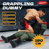 180cm Grappling Dummy BJJ MMA Jiu Jitsu Wrestling Unfilled Boxing Punching Bag Judo Karate UFC Kickboxing Practice Training Kicking Mannequin Genki