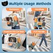 Dog Cat Carrier Stroller Pet Backpack Soft Sided Crate Travel Carry Bag Portable Animal Puppy Trolley Kennel Case Folding Luggage Suitcase with Wheels