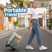 Dog Cat Carrier Stroller Pet Backpack Soft Sided Crate Travel Carry Bag Portable Animal Puppy Trolley Kennel Case Folding Luggage Suitcase with Wheels
