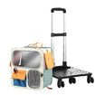 Dog Cat Carrier Stroller Pet Backpack Soft Sided Crate Travel Carry Bag Portable Animal Puppy Trolley Kennel Case Folding Luggage Suitcase with Wheels