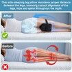 Knee Pillow for Side Sleepers Foldable 2-in-1 Design, Memory Leg Pillow for Side Sleeping, Support Pillow for Relax Sciatica Hip Pregnancy (Black)