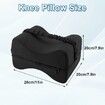 Knee Pillow for Side Sleepers Foldable 2-in-1 Design, Memory Leg Pillow for Side Sleeping, Support Pillow for Relax Sciatica Hip Pregnancy (Black)
