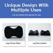 Knee Pillow for Side Sleepers Foldable 2-in-1 Design, Memory Leg Pillow for Side Sleeping, Support Pillow for Relax Sciatica Hip Pregnancy (Black)