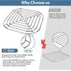Crisper Rack for Ninja Crispi Air Fryer FN101, Ninja Crispi Accessories, Ninja Crispi Replacement Parts, Food Grade, Stainless Steel SUS304