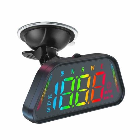 Universal Car HUD GPS Speedometer Heads up Display Digital Speedometer MPH Real-Time Display with Overspeed Alarm & Fatigue Driving Alert