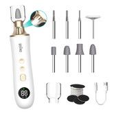Electric Nail File Cordless Nail Drill Machine 15 Speeds,Pedicure Sets for Feet E File for Acrylic and Gel Nails with LED Light,