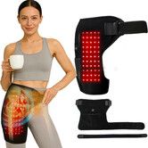 105pcs 660nm Red Light Hip Heating Pad, Rechargeable Hip Brace with Vibration,3 Heat Levels, Wearable Support for Lower Back, Hip,Thigh and Buttock