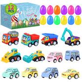 12 Pack Easter Eggs Set Filled With Toy Cars,For Easter Egg Hunts,Basket Stuffers,Easter Party Favors,Easter Party Gifts,Easter Egg Hunt
