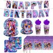 82 Pcs Kpop Birthday Decorations Kpop Party Plates Cups Knives Forks Spoons K-pop Party Supplies for Music Movie Theme Parties Supplies Serve 10 Guests