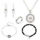 Stray Necklace Set SKZ Inspired Merch Bracelet Rings Stray Fans Earrings for Women Men