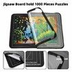 Jigsaw Board 1000 Pcs Puzzle Board, Jigsaw Puzzle Board 56*81cm,Jigsaw Accessories Puzzle Storage for Easy Move and Store Color Black
