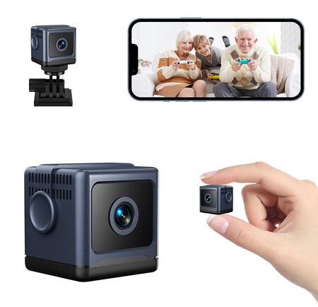 4K Hidden Security Camera,2.4GHz WiFi Mini Wireless Camera with App Control Motion Detection,for Home Office (Without Card)