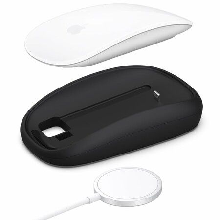 Magic Mouses Charger Base Charging Dock for Magic Mouse 2 Lighting,Ergonomic Wand Mouse Grip with MagSafe Charging Support