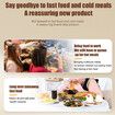 1.3L Cordless Electric Lunch Box,24000mAh Battery Smart Reservation,Portable Food Warmer with Removable Divider for Office & Outdoor Use Beige