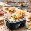 1.3L Cordless Electric Lunch Box,24000mAh Battery Smart Reservation,Portable Food Warmer with Removable Divider for Office & Outdoor Use Beige