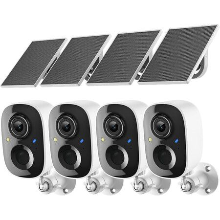 Security Camera Wireless Outdoor,Solar Powered WiFi Cameras for Home Security with Motion Detection,Color Night Vision,Instant Alert,2-Way Audio
