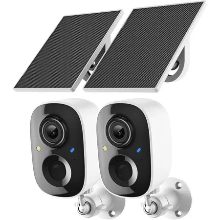 Security Camera Wireless Outdoor,Solar Powered WiFi Cameras for Home Security with Motion Detection,Color Night Vision,Instant Alert,2-Way Audio