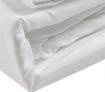 Renee Taylor Luxury Queen Bed Size Fitted & Flat Sheet / Pillowcase Set - White Stripes 600TC 100% Egyptian Cotton