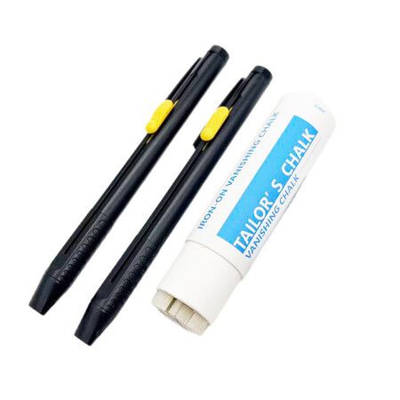 Heat Erasable Fabric Marker for Sewing, 2026 New Embroidery, Quilting, Sewing Chalk For Fabric, Embroidery Pen, Tailor Chalk, 2 Pen and 20 Pen Cores