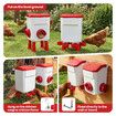 Auto Chicken Bird Feeder Waterer Set 8KG Food 7L Water Dispenser Automatic Feeding Poultry Duck Chook Coop Fence Drinker Cup Gravity Drinking System
