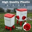 Auto Chicken Bird Feeder Waterer Set 8KG Food 7L Water Dispenser Automatic Feeding Poultry Duck Chook Coop Fence Drinker Cup Gravity Drinking System