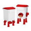Auto Chicken Bird Feeder Waterer Set 8KG Food 7L Water Dispenser Automatic Feeding Poultry Duck Chook Coop Fence Drinker Cup Gravity Drinking System