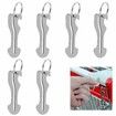 6 Pcs Shopping Trolley Key,Adaptable Versatile Keychain as Bottle Opener,Universal Fit Supermarkets Shopping Cart with Modern Metal Anti-Lost Design